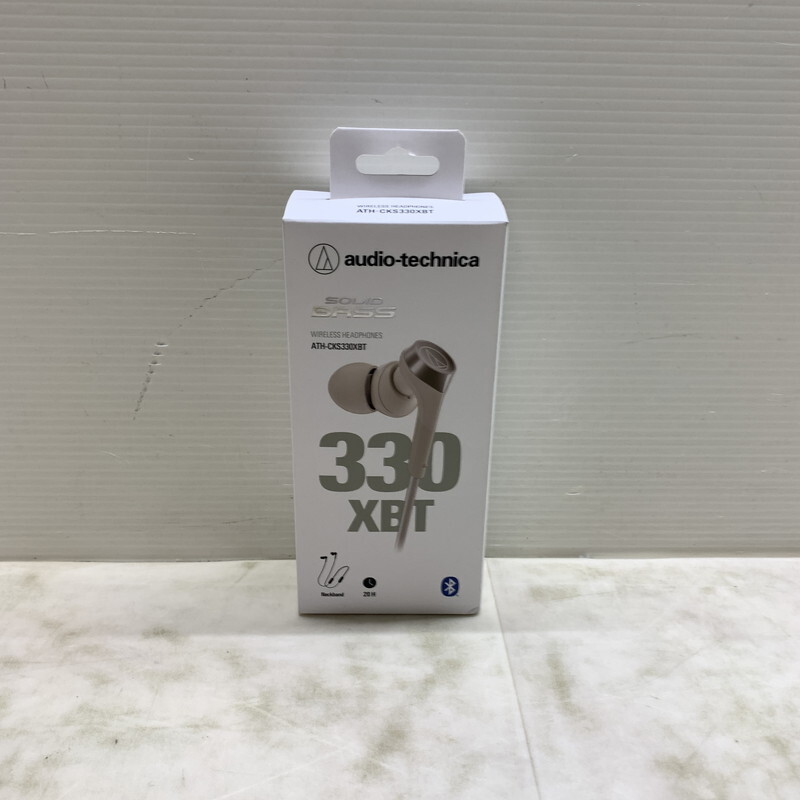 MIN【現状渡し品】オーディオテクニカ ワイヤレスイヤホン SOLID BASS ATH-CK330XBT ベージュ〈093-250923-ks-23-MIN〉拍卖