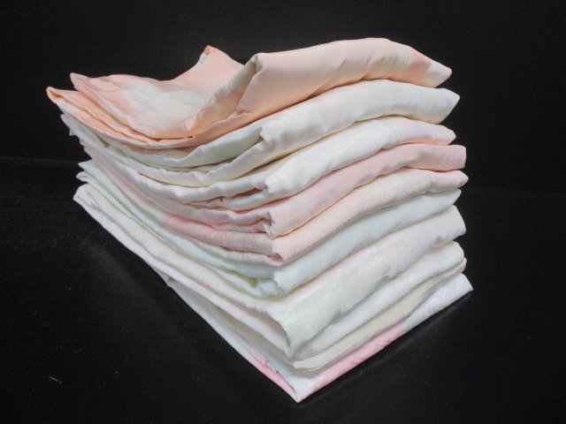 中古 長襦袢 リメイク 大量 着物 暈し 絞り 訪問着 正装 日本 10枚まとめて 和装 和服 和柄 着付け 女性 お稽古 お茶会 初心者【夢職】☆拍卖