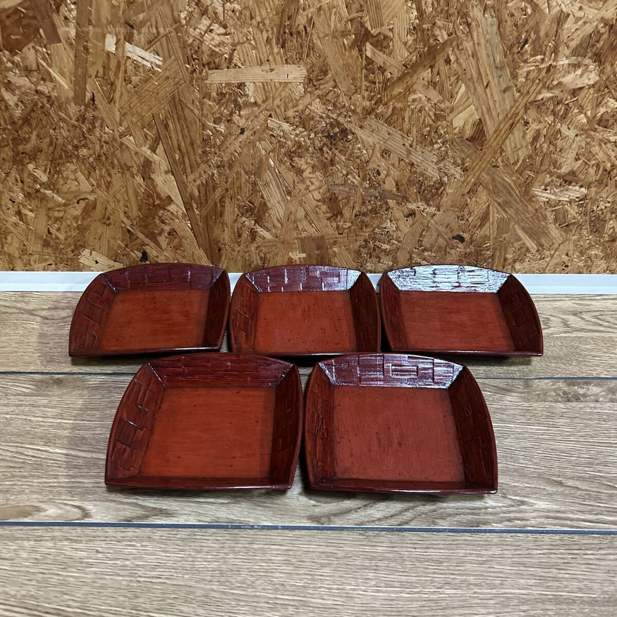 茶道具 漆器 銘々皿 菓子皿 日本料理 懐石料理 漆芸 讃岐彫漆器? サインあり 拍卖