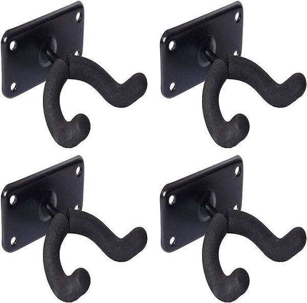 4個セット ギターハンガー フック 高強度 壁掛け 取付スクリュー付き ギタースタンド・ハンガー・ホルダー (4個セット)拍卖