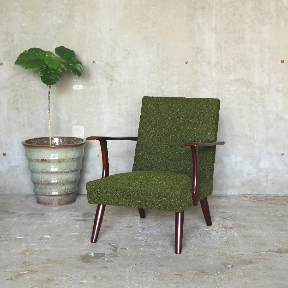 1960~70年代 ヴィンテージ アームチェア ミッドセンチュリー レトロモダン ◇28-F7拍卖