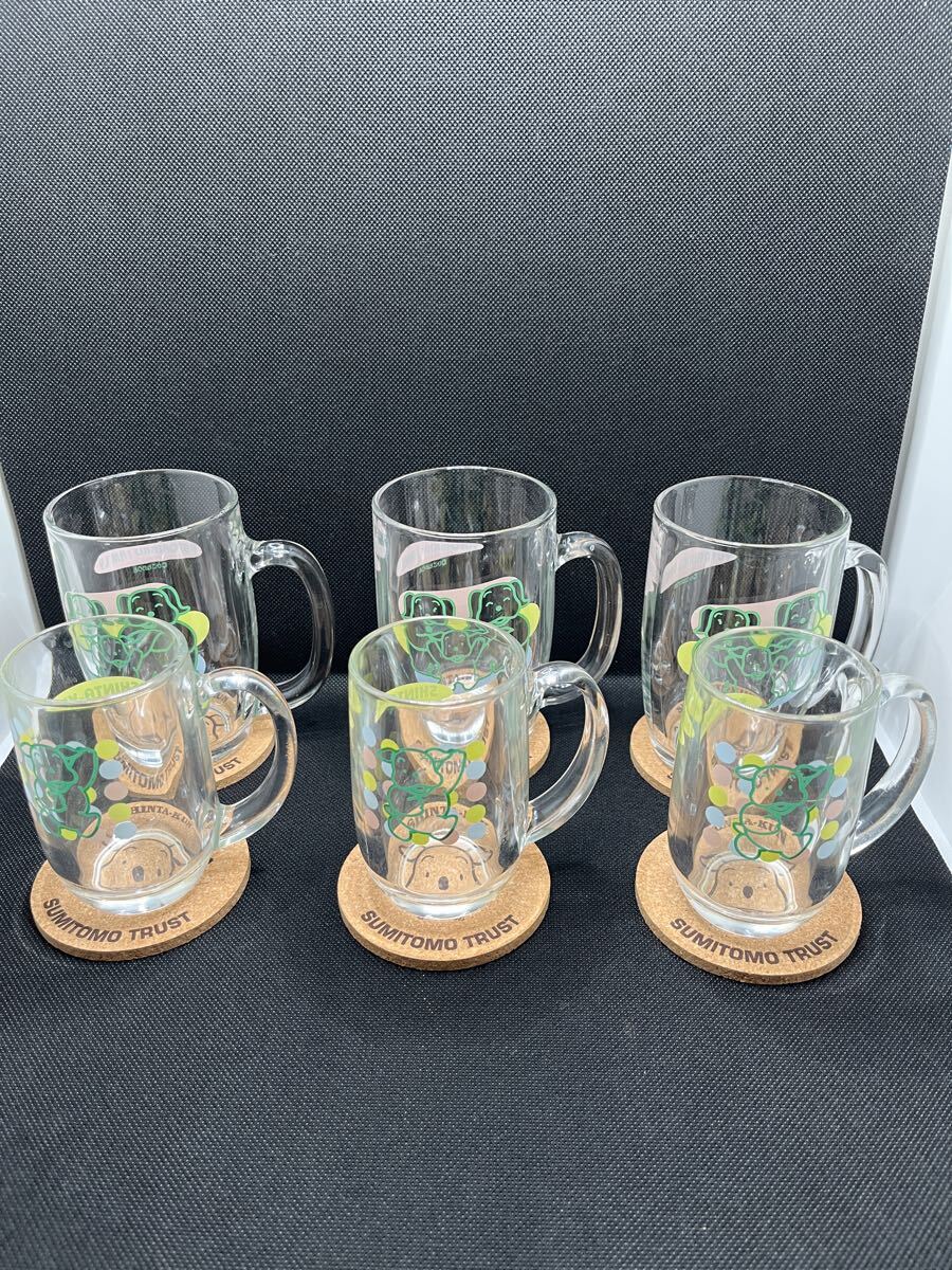☆激レア SHINTA-KUN ひこねのりお マグカップ大3個&小3個 コースター6個 まとめ売り 住友信託銀行拍卖