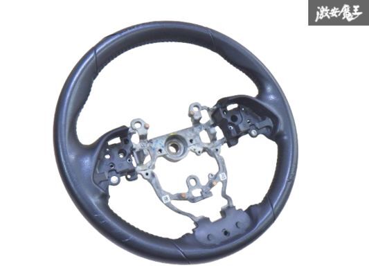 【歪み無し】トヨタ純正 ZVW50 50 プリウス ステアリング ハンドル 黒レザー ハンドルのみ 即納 棚3-2拍卖
