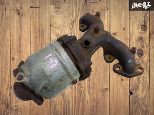 【内部状態 良好】 NISSAN 日産 純正 K11 マーチ ノーマル 触媒 コンバーター コンバータ エキゾースト 排気 パーツ 在庫有 棚F-1拍卖