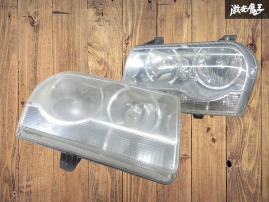 CHRYSLER クライスラー 300C 純正 ハロゲン ヘッドライト ヘッドランプ レンズ 左右セット 04805757AD 04805756AD 即納 棚2F-P-6拍卖