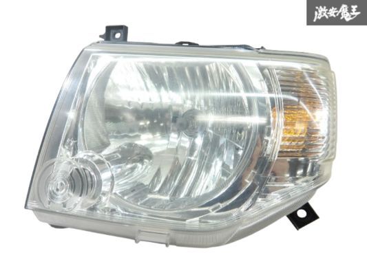 【割れ無し!!】三菱 純正 H58A パジェロ ミニ ハロゲン ヘッドライト ランプ レンズ 左 左側 助手席側 KOITO 100-37007 棚16-5拍卖