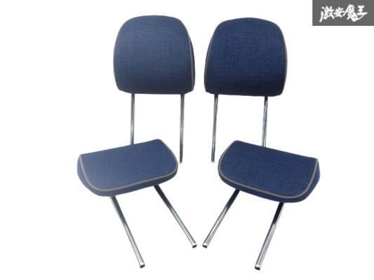 【破れ無し】ダイハツ 純正 LA850S ムーブキャンバス セオリーGターボ ヘッドレスト 1台分 4点セット 紺色系 内装 即納 棚I-5拍卖