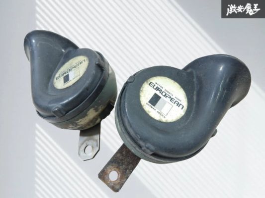 【実働外し!!】EUROPEAN ヨーロピアン モータースポーツホーン GERMAN DESIGN 2個 クラクション 警報機 ホーン 即納 棚6-2-B拍卖