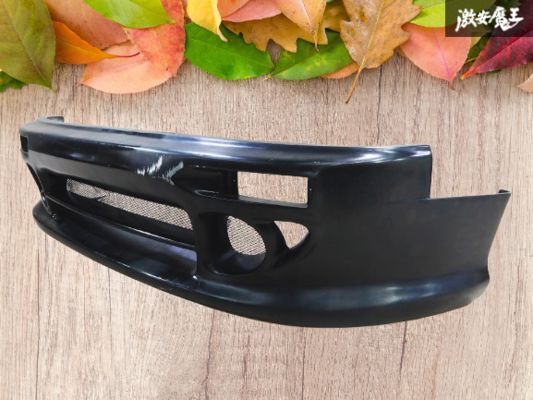 【Abflug アブフラッグ】S13 シルビア SILVIA FRP エアロ フロントバンパー 自家塗装黒 カスタム ドリフト SR20 CA18 外装 棚2F-G-4拍卖