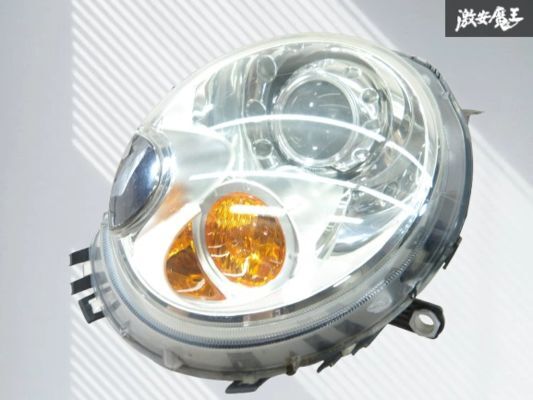 【割れ無し!!】BMW MINI ミニ 純正 MF16S R56 ミニクーパー HID キセノン ヘッドライト ヘッドランプ レンズ 左 左側 0301225671 棚14-1拍卖