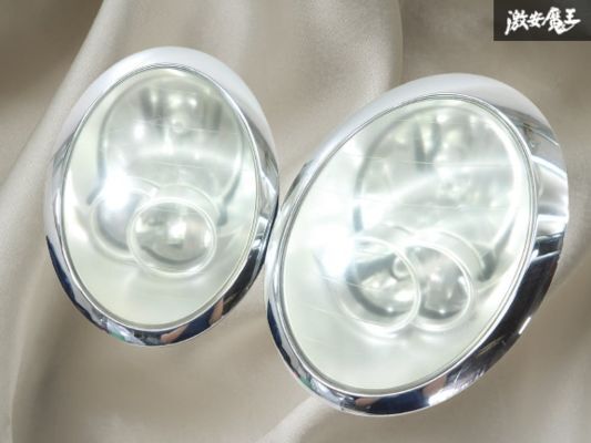 BMW MINI ミニ 純正 RA16 ミニクーパー ハロゲン ヘッドライト ヘッドランプ レンズ 左右セット 0301218601 0301218602 即納 棚14-5拍卖