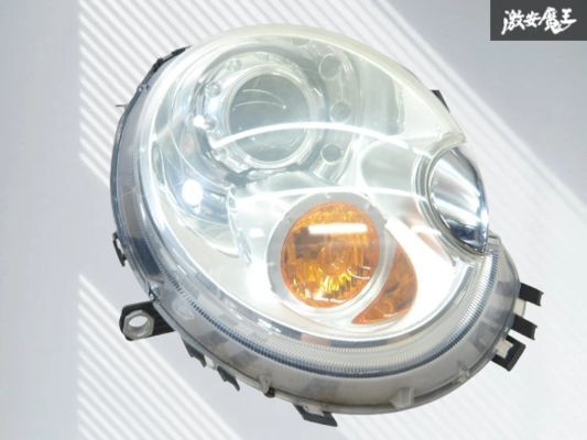【割れ無し!!】BMW MINI ミニ 純正 MF16S R56 ミニクーパー HID キセノン ヘッドライト ヘッドランプ レンズ 右 右側 0301225672 棚16-4拍卖