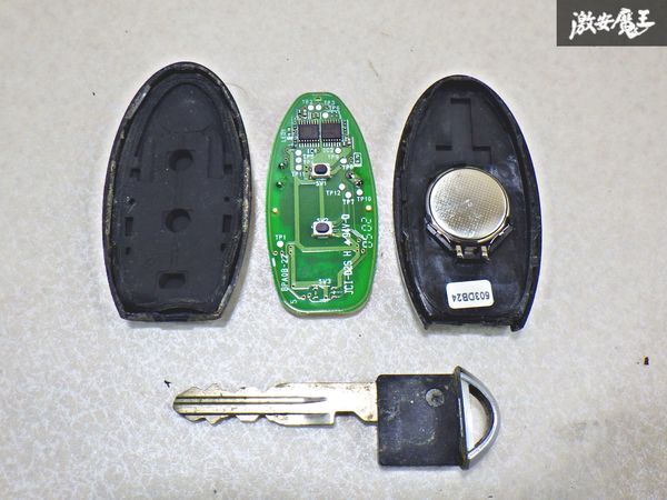 【保証付!!】日産 純正 マーチ キューブ ティーダ等 キーレス リモコンキー 2ボタン 実働車外し 在庫有 BPA0B-22 即納 棚9-3-G拍卖