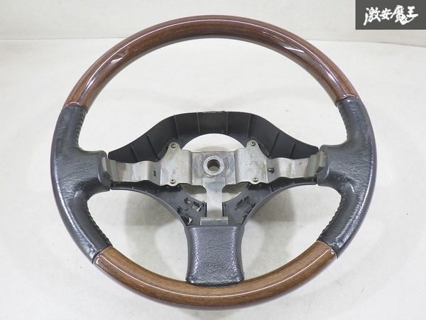 【ストア出品!】 ダイハツ 純正 L700S L710S ミラジーノ ウッドコンビ ステアリング ハンドル ステアリングホイール 即納 棚3-3拍卖