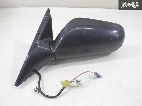 【保証付】 日産 純正 S13 シルビア ドアミラー サイドミラー 片側のみ 手動格納 黒系ソリッド 3ピン+2ピン IKI 8109 0187359 棚13-1拍卖