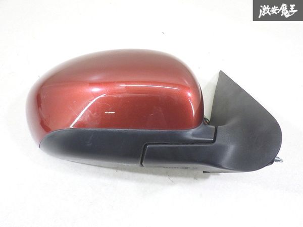 【保証付】 日産 純正 K13 マーチ サイドミラー ドアミラー 電動格納 片側のみ 5ピン 赤メタ系 即納 棚13-2拍卖