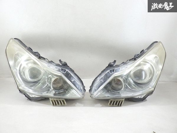 【HID点灯OK】 日産 純正 V36 スカイライン 後期 HID ヘッドライト ヘッドランプ 左右セット KOITO 100-23075 棚2F-P-4拍卖