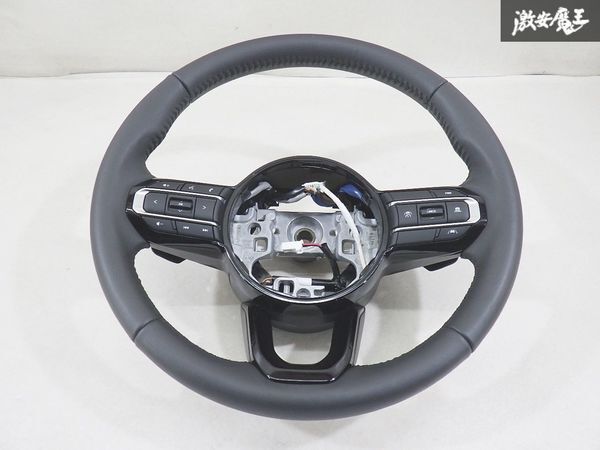 【実働外し】 スズキ 純正 MK54S スペーシア ステアリング ハンドル ホイール レザー パドルシフト スイッチ 付 即納 GS120-09560 棚3-3拍卖