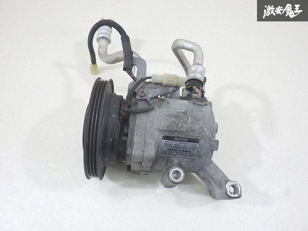 【実働外し】 ダイハツ 純正 L675S ミラ ココア 2013年 KF-VE3 エアコン A/C コンプレッサー 447280-3213 走行距離 約7万km 棚H-1拍卖