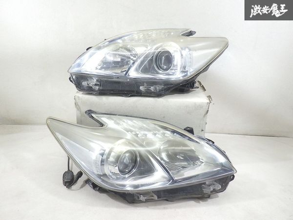 トヨタ 純正 ZVW30 30 プリウス 前期 ハロゲン ヘッドライト ヘッドランプ 左右セット 印字:ホ KOITO 47-29 LEDバルブ付き 棚2F-P-2拍卖