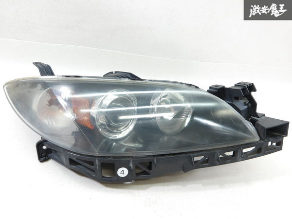 【割れ無し!!】マツダ 純正 BK5P BKEP BK アクセラ 2004年式 ハロゲン ヘッドライト ヘッドランプ 右 右側 運転席側 STANLEY P2690 棚22-5拍卖