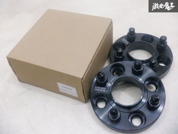 【未使用】 社外 20mm ワイドトレッドスペーサー ワイトレ 2枚 PCD100 4H ハブ径60.1mm M12×P1.25 ツライチ スズキ スイフト 等 棚2F-M-3拍卖