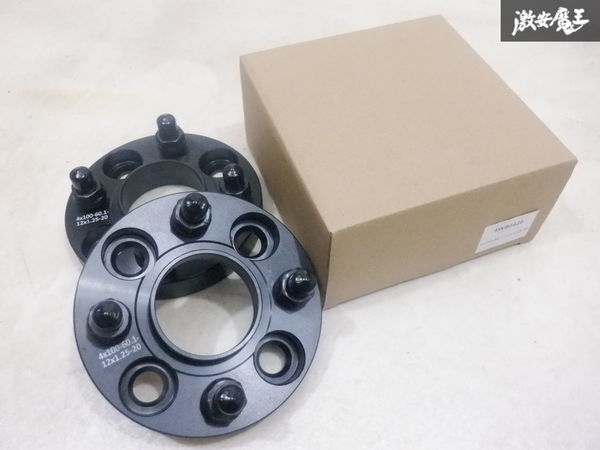 【未使用】 社外 20mm ワイドトレッドスペーサー ワイトレ 2枚 PCD100 4H ハブ径60.1mm M12×P1.25 ツライチ スズキ Kei 棚2F-M-3拍卖