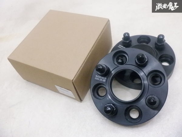 【未使用】 社外 20mm ワイドトレッドスペーサー ワイトレ 2枚 PCD100 4H ハブ径60.1mm M12×P1.25 ツライチ スズキ エブリイ 棚2F-M-3拍卖