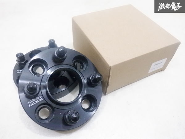 【未使用】 社外 20mm ワイドトレッドスペーサー ワイトレ 2枚 PCD100 4H ハブ径60.1mm M12×P1.25 ツライチ エブリイ マーチ 棚2F-M-3拍卖