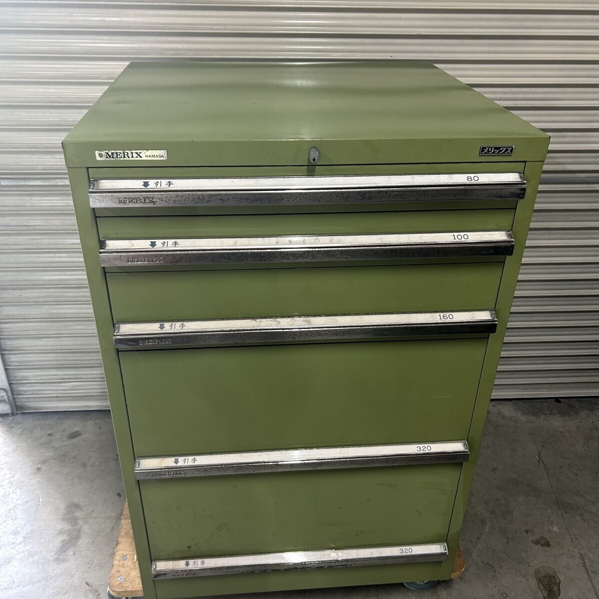 MERIX HAMADA メリックス ツールラック サイズ W750×D700×H1110mm ツールキャビネット 5段 収納棚 作業台 パレット発送拍卖