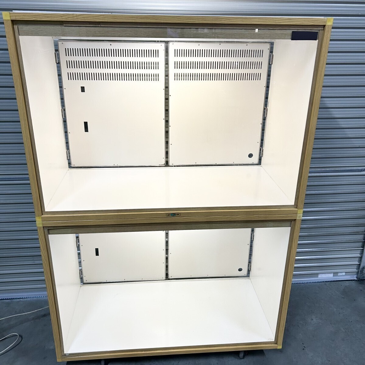 ペット 店舗用 ショーケース 背面開閉型 アクリル 2段 照明付き 1200×600×1650mm 展示 犬猫 ケージ パレット発送拍卖