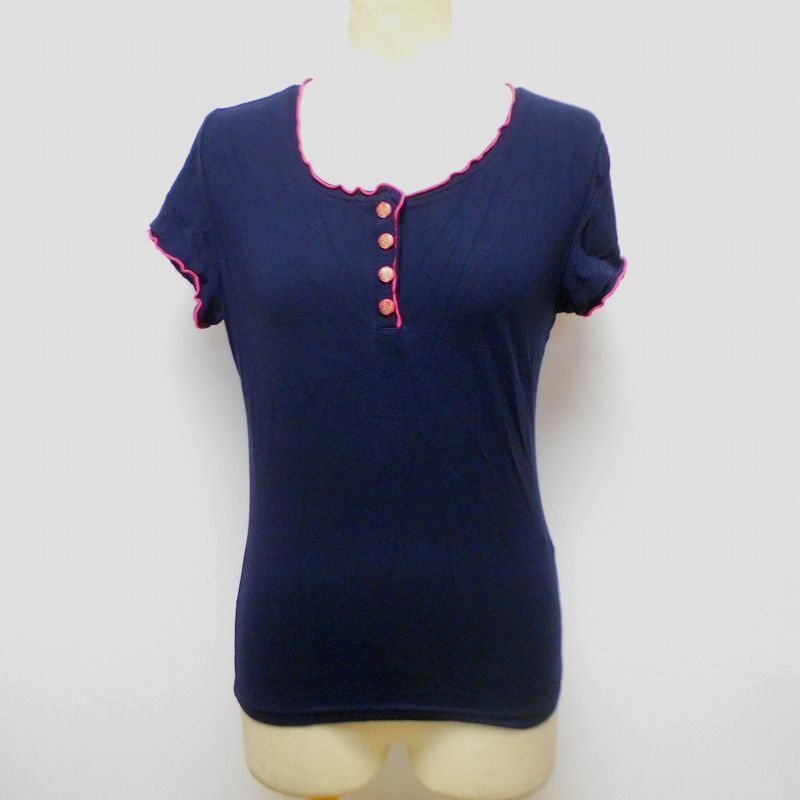 967457 伊太利屋 イタリヤ 紺系 半袖 トップス カットソー 9【クリックポスト可】拍卖