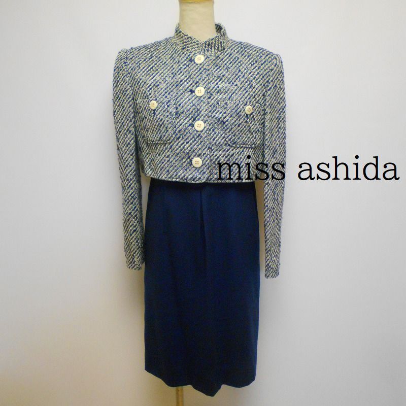 967424 miss ashida ミスアシダ 紺系柄 ワンピーススーツ セットアップ 7拍卖