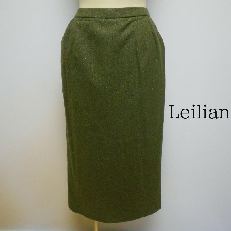 967435 Leilian レリアン カーキ系 スカート 9拍卖