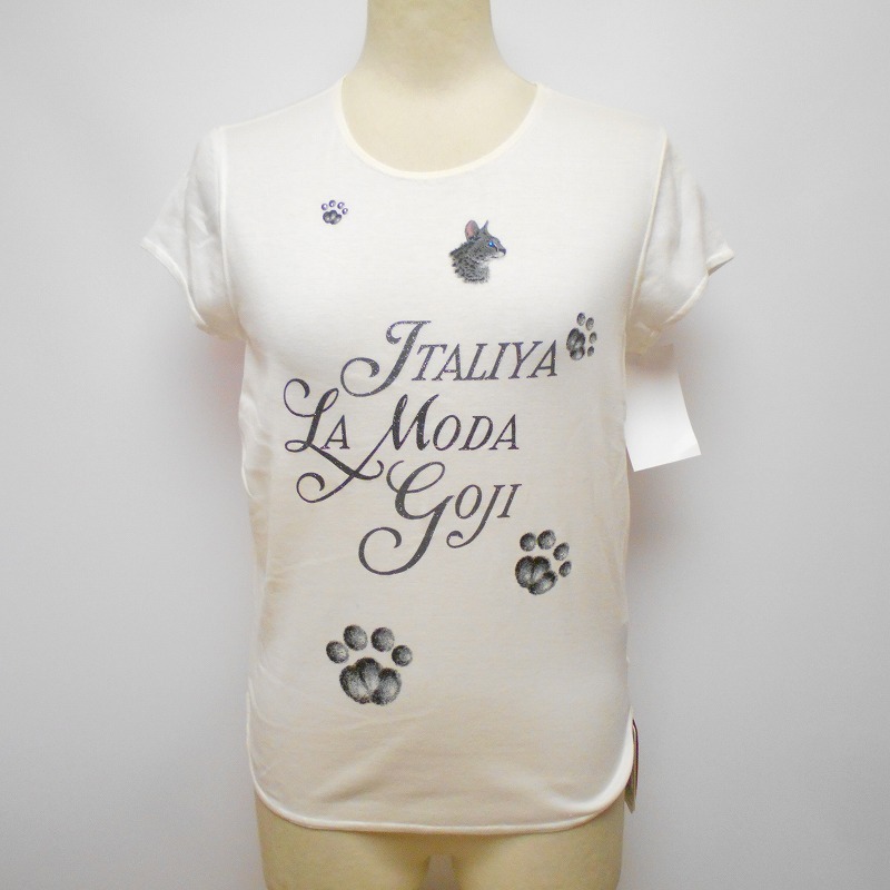 966937 伊太利屋 イタリヤ 白系 トップス カットソー 未使用タグ付【クリックポスト可】拍卖