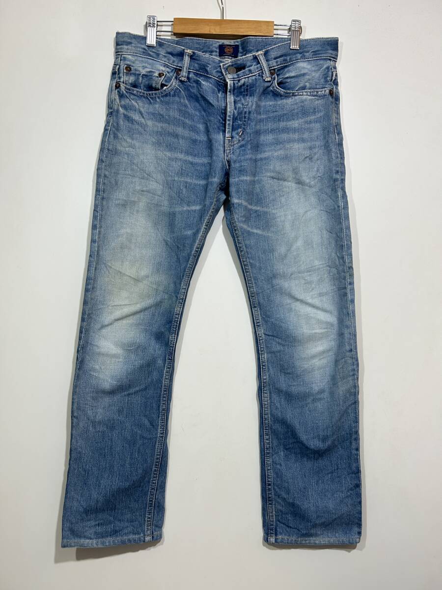 ★ OMNIGOD ストレート ジーンズ デニムパンツ SIZE 3 インディゴ ライトブルー ボタンフライ オムニゴッド ドミンゴ 日本製 拍卖