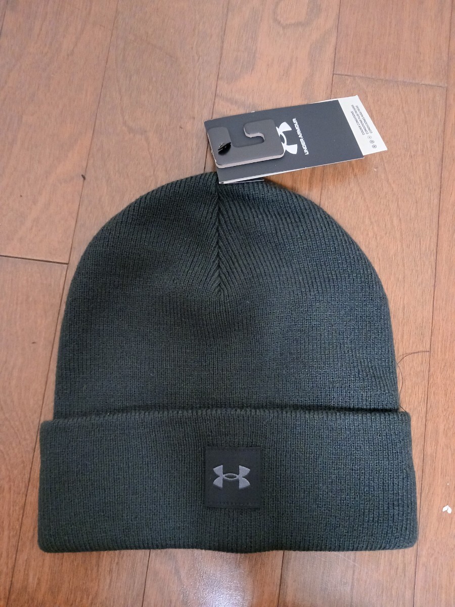未使用 アンダーアーマー ニット帽 55-57cm ブラック UNDER ARMOR タグ付拍卖