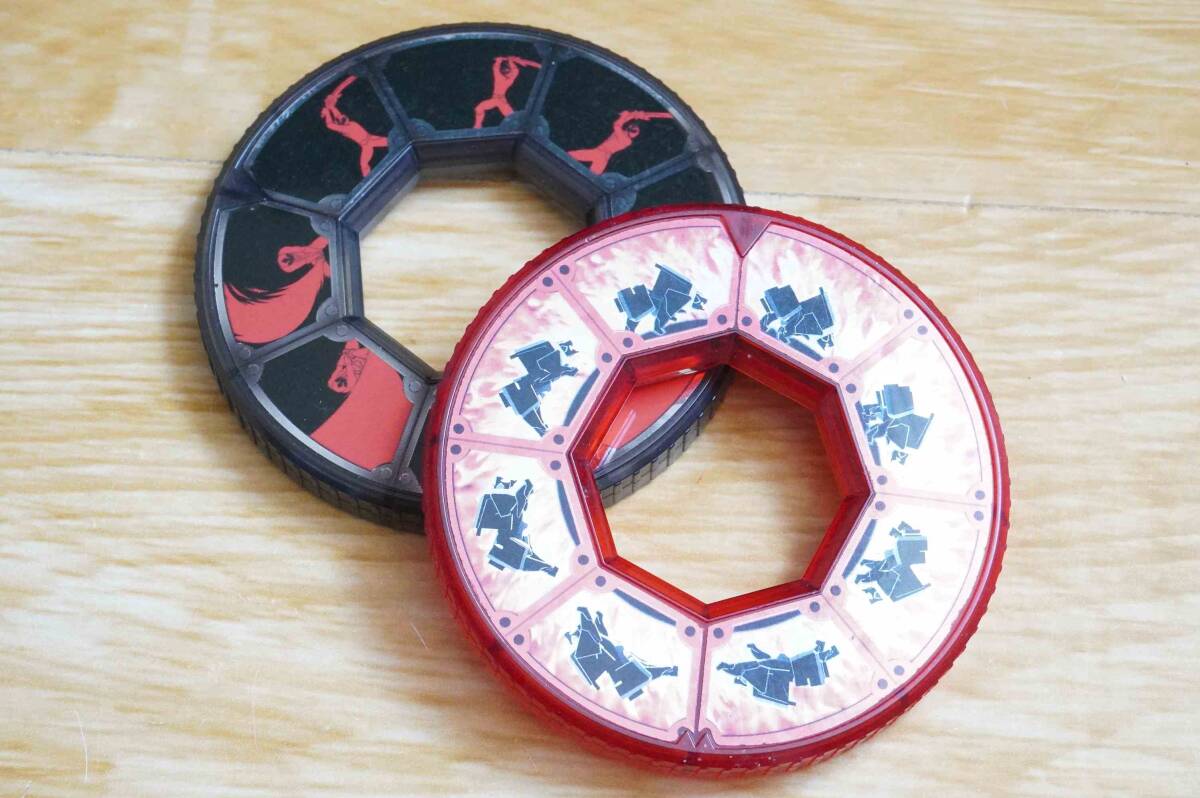 DX版 クリア 獅子ディスク&レッド斬り 秘伝ディスクEX01 / 侍戦隊シンケンジャー(シンケンマル&秘伝ディスクバックルセットに付属のもの拍卖