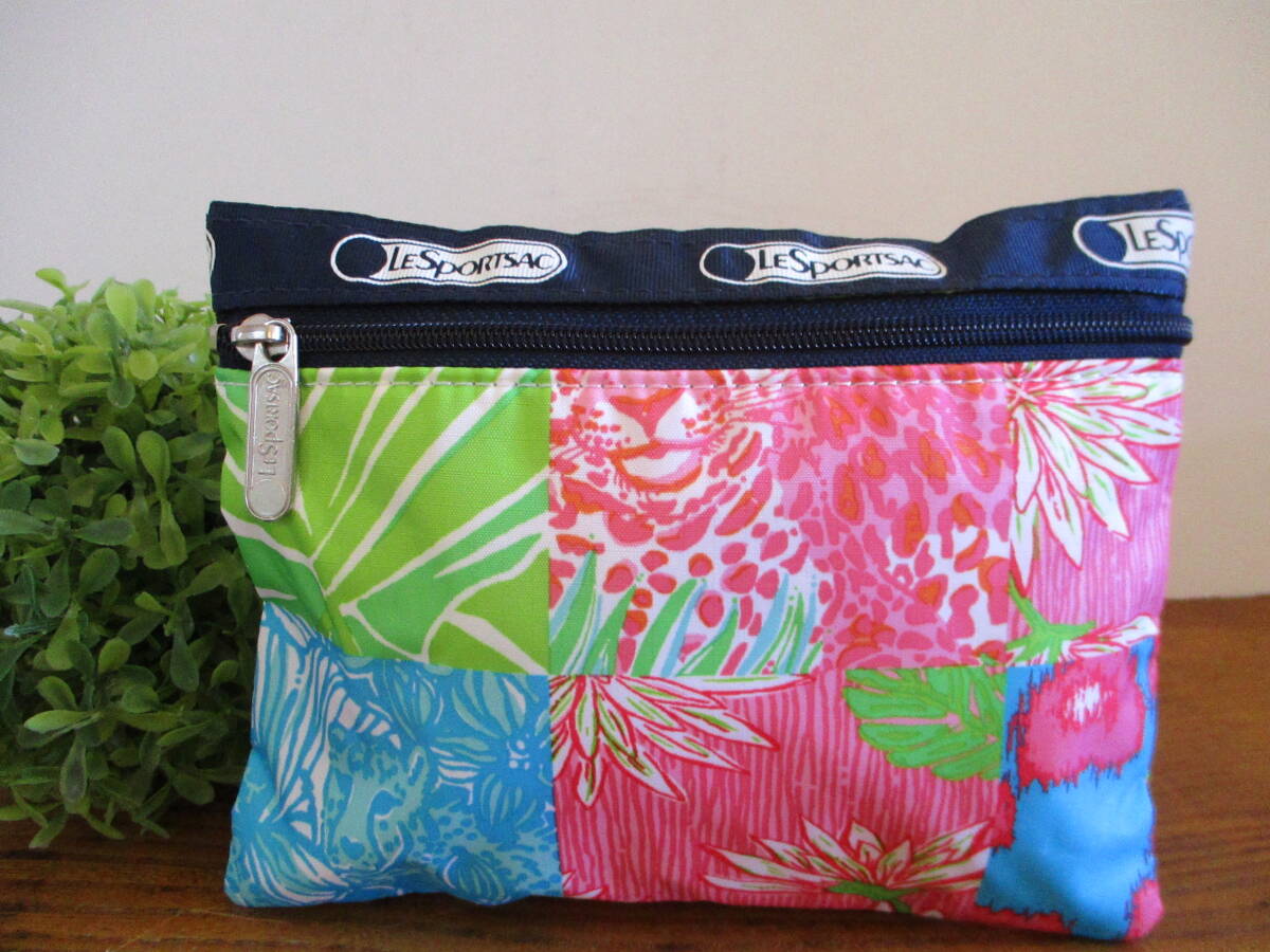 【未使用・送料込】レスポートサック LeSportsac リリー・ピューリッツァー Lilly ポーチ カラフル トロピカル オシャレ 軽量 人気 小物入拍卖