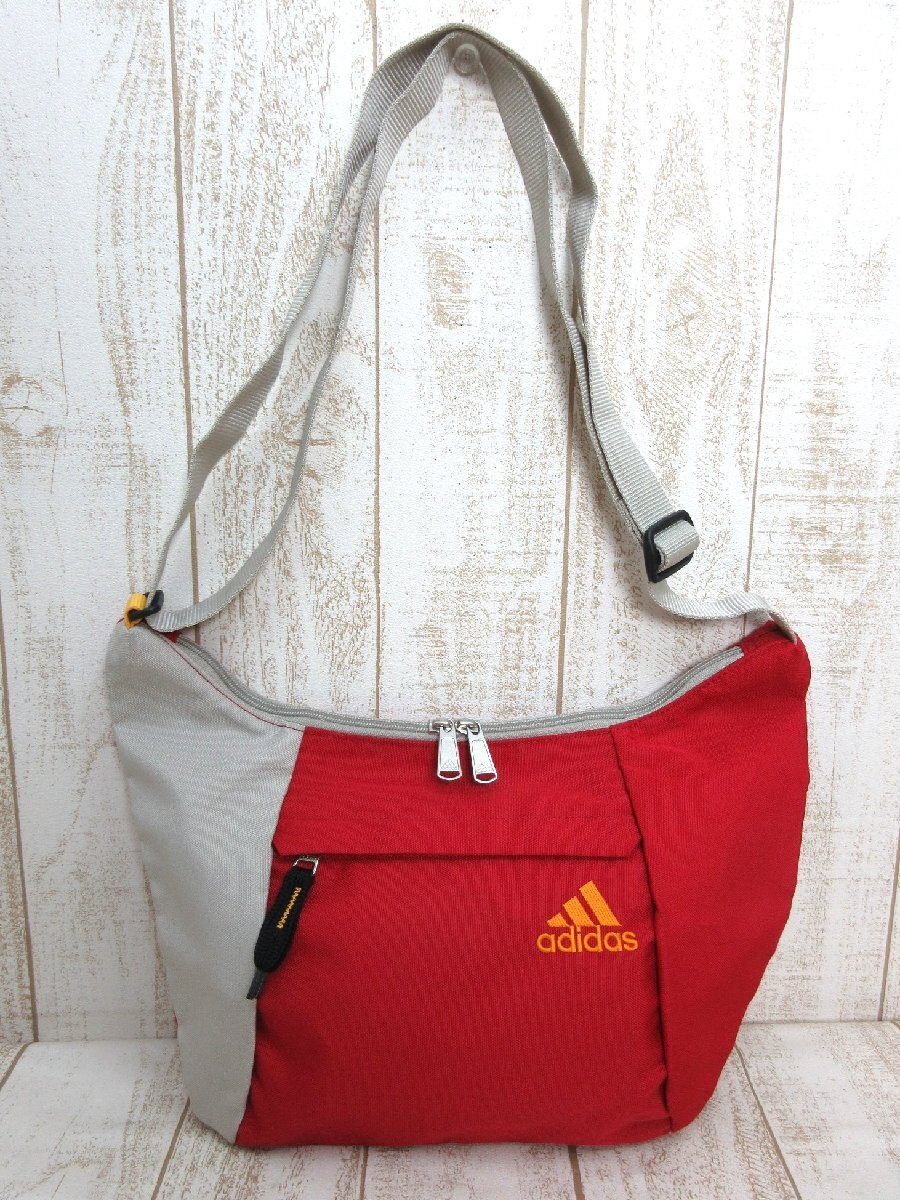 adidas/アディダス:バイカラー ショルダーバッグ レッド 中古/USED拍卖