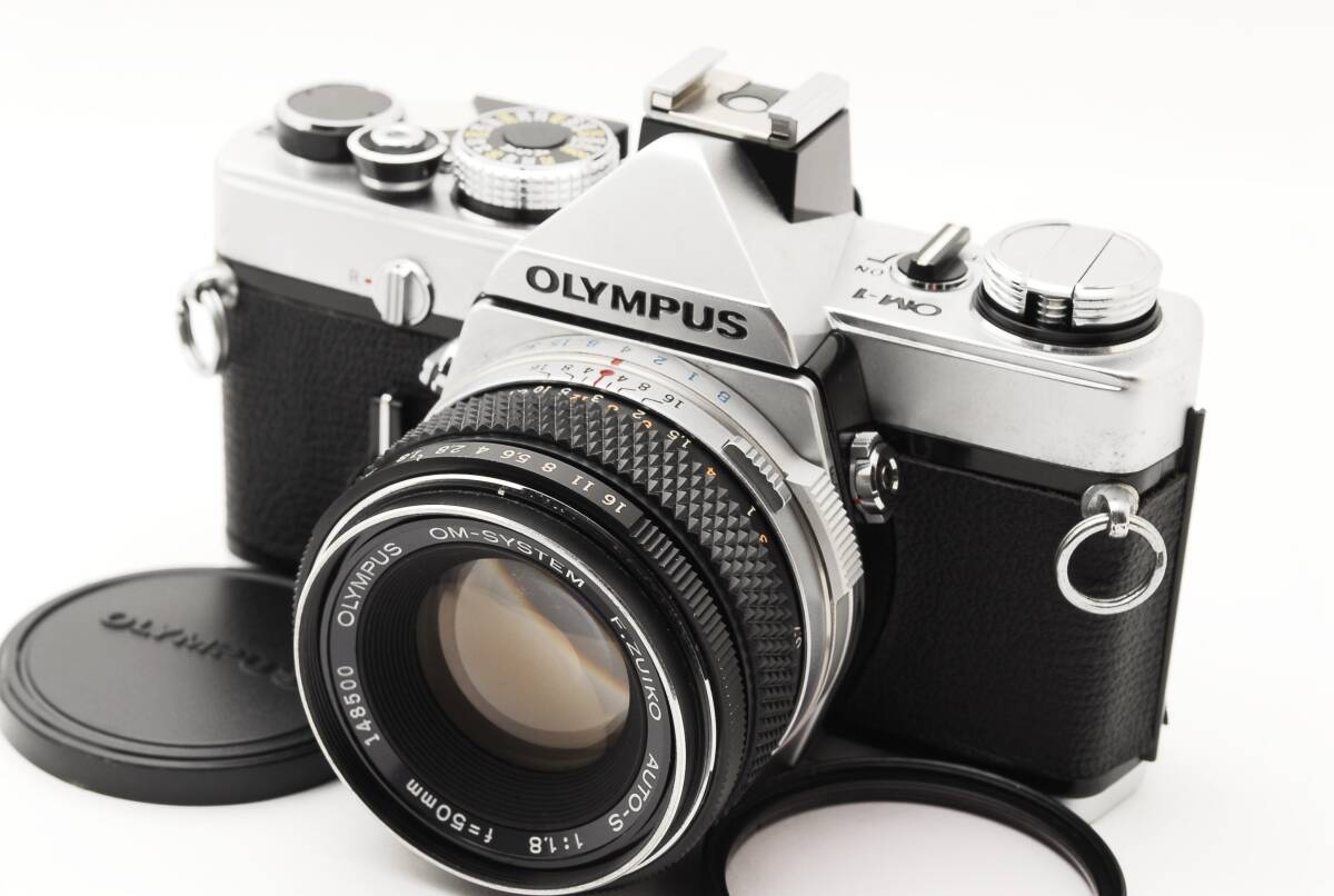 【美品】OLYMPUS OM-1 シルバー ZUIKO AUTO-S 50mm F1.8 オリンパスのフィルムカメラ OMシリーズ拍卖