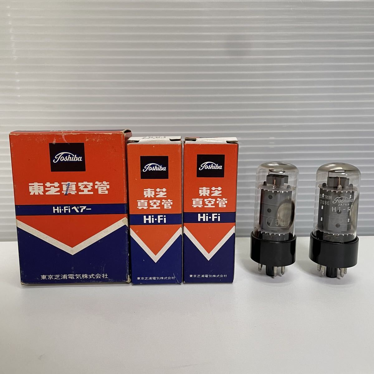 Toshiba 真空管 7591 Hi-Fiペアー 2本セット 元箱つき拍卖