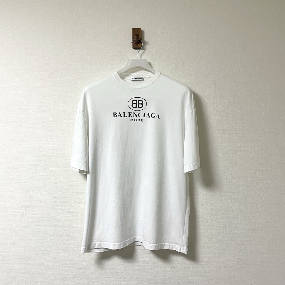 国内正規品 BALENCIAGA BBロゴ Tシャツ カットソー ホワイト 白 バレンシアガ 拍卖