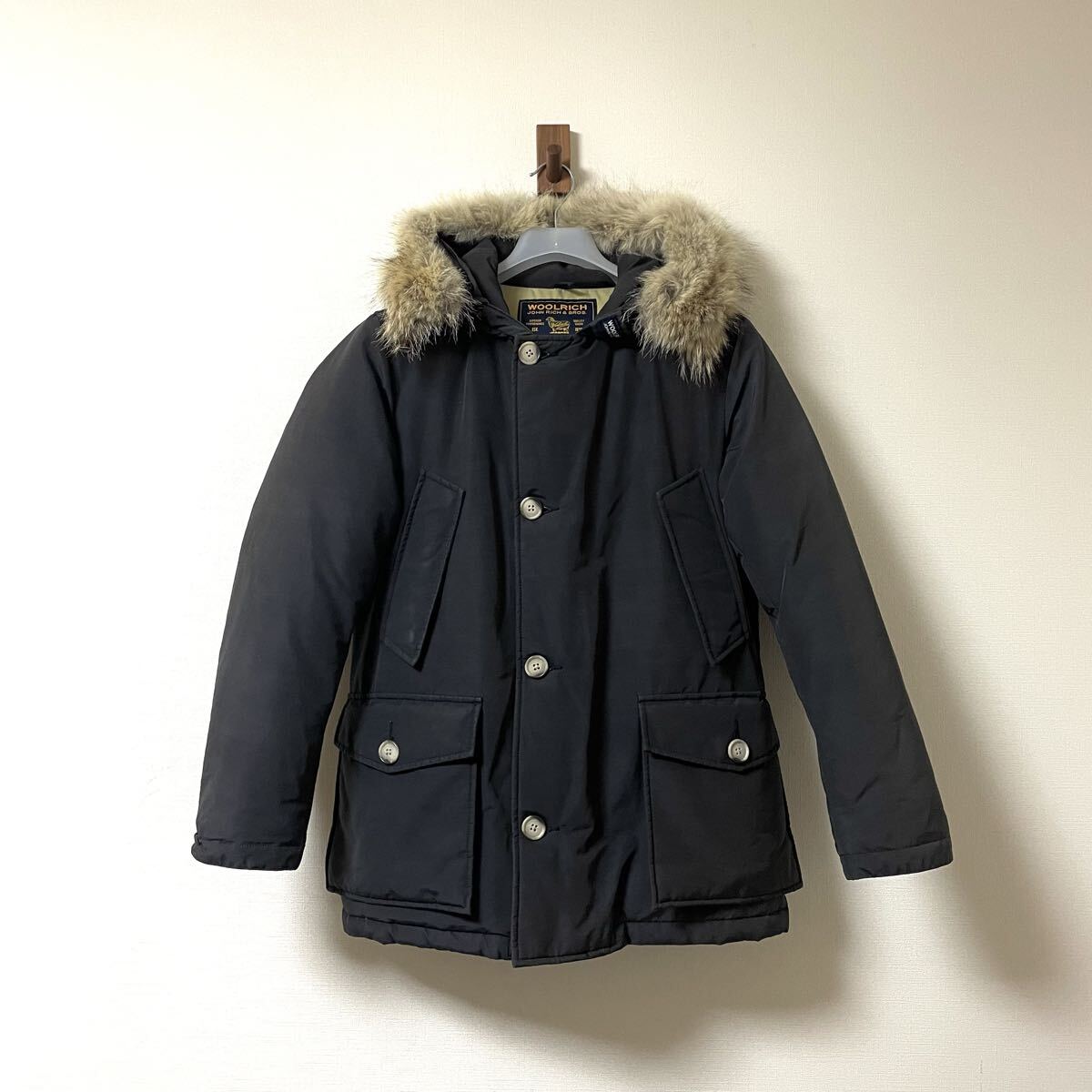 国内正規品 WOOLRICH ARCTIC PARKA ウールリッチ アークティックパーカー ダウンジャケット ブラック 黒拍卖