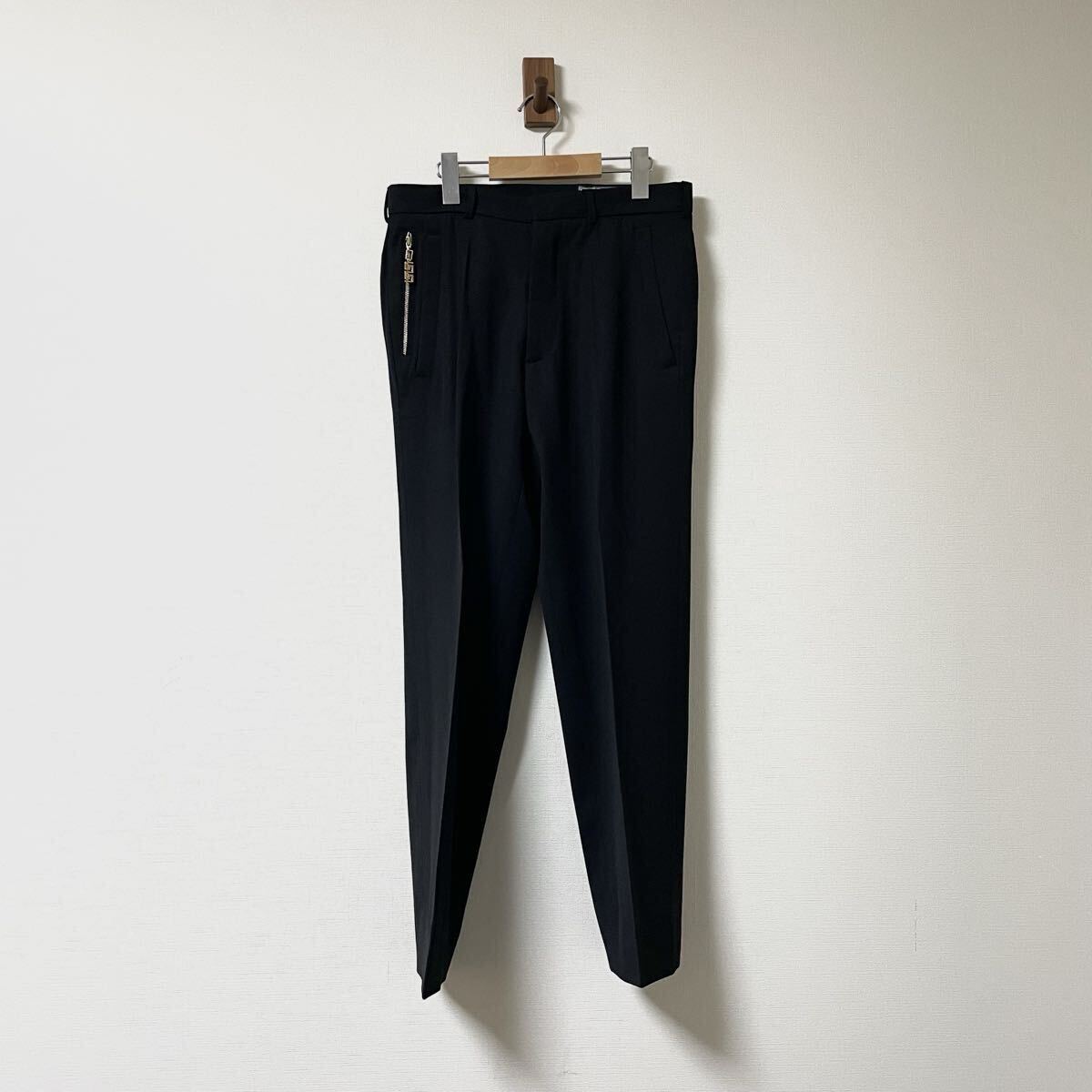 美品 ヴェルサーチ スラックス ウール ブラック 黒 パンツ拍卖