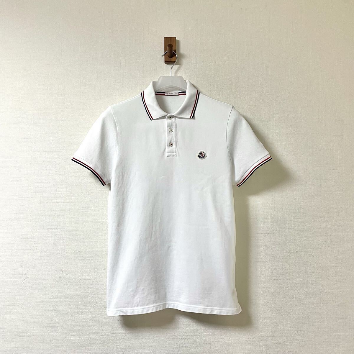 国内正規品 モンクレール 21年製 ポロシャツ ホワイト 白 拍卖