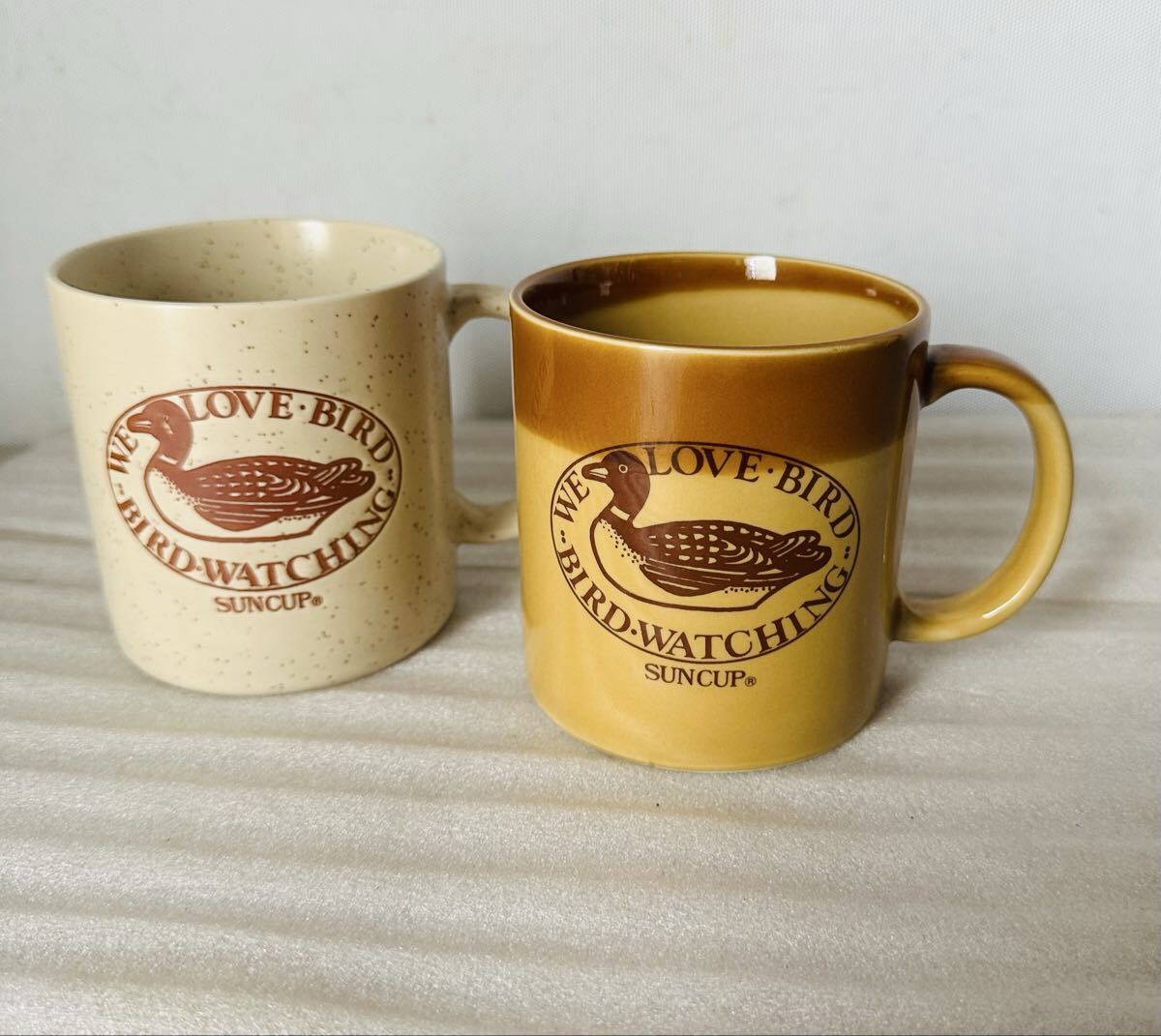 SUN CUP バードモチーフ マグカップ 2個セット【未使用保管品】拍卖