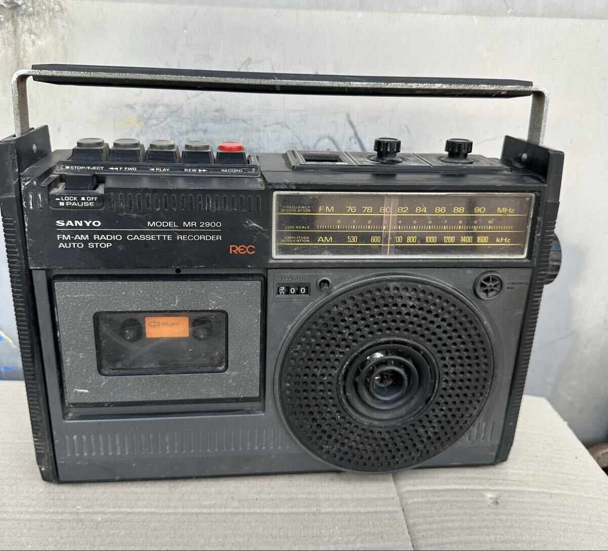 昭和レトロ SANYO ラジカセ MR2900本体のみ 部品取り【ジャンク品】拍卖