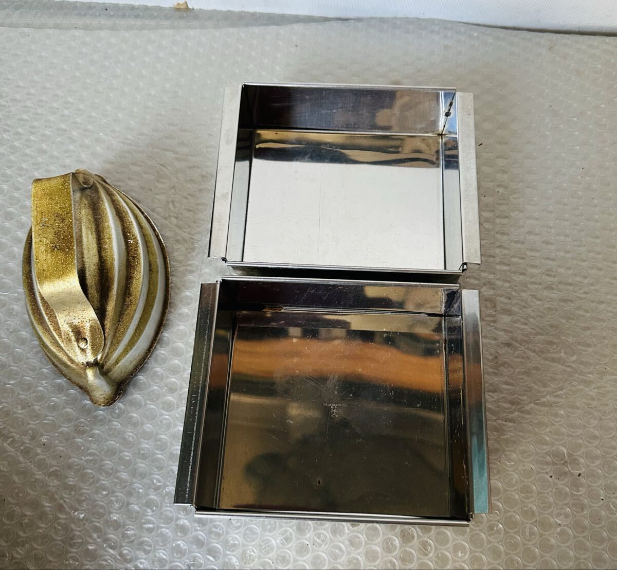 ステンレス製 万能流し型 2個セット オムライス型の3点セット拍卖