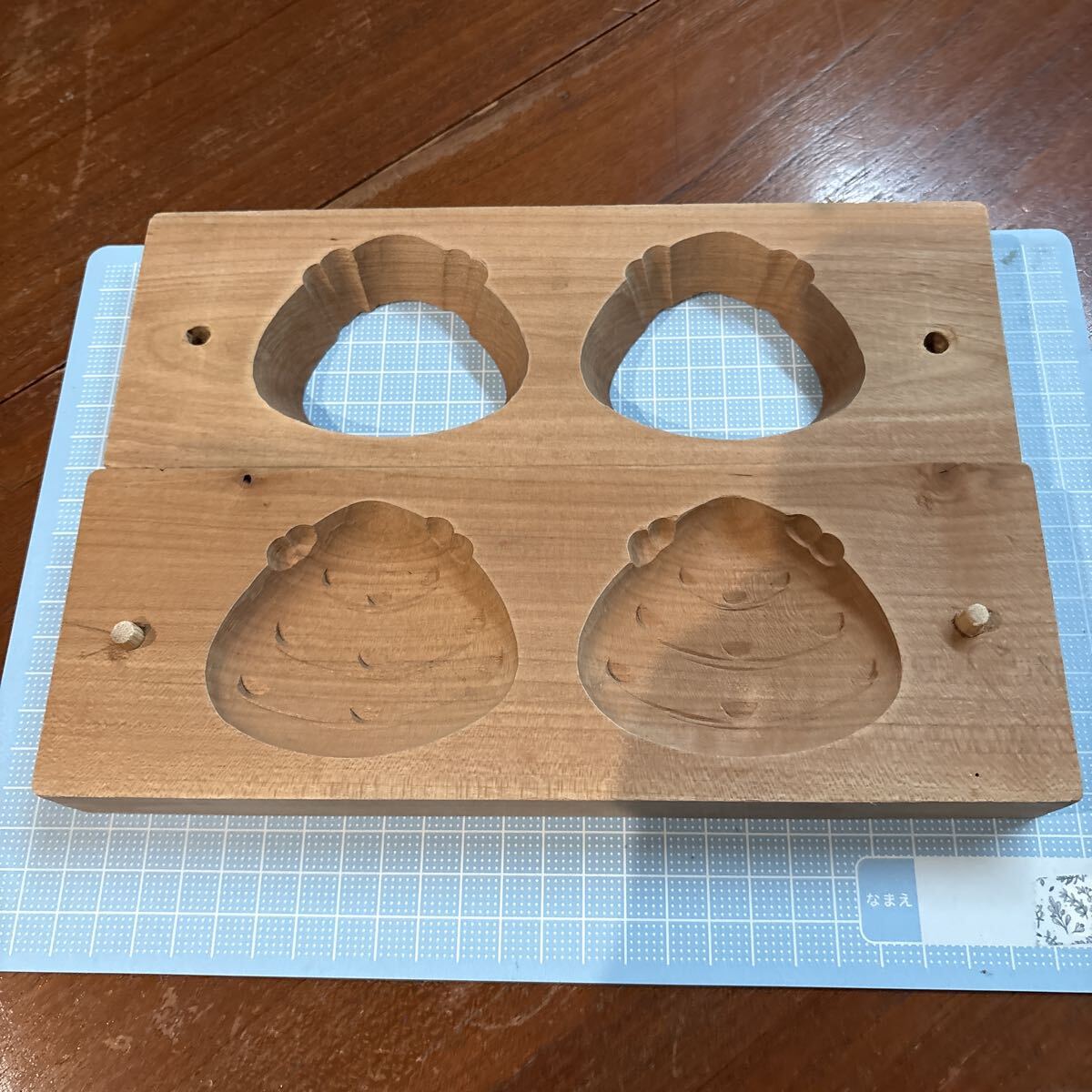 古い木製 菓子型 木型 栗?貝?縁起物 正月和菓子 落雁 ねりきり 型抜き 木枠 昭和レトロ 饅頭 日本伝統拍卖